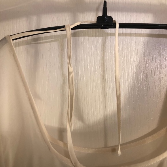 Cream Ruffle Blouse - Picture 3 of 6